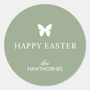 Adesivo Redondo Cruz de Páscoa Pastel Elegante