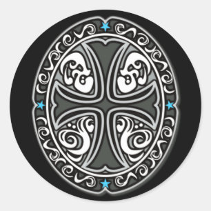 Adesivo Redondo CRUZ do emblema