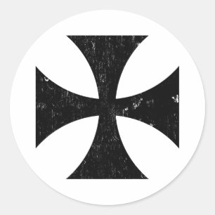 Adesivo Redondo Cruz do ferro - alemão/alemanha Bundeswehr