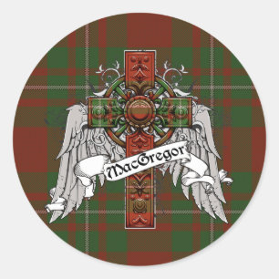 Adesivo Redondo Cruz MacGregor Tartan