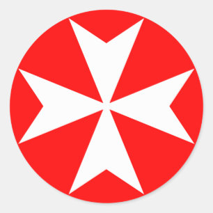 Adesivo Redondo Cruz maltesa