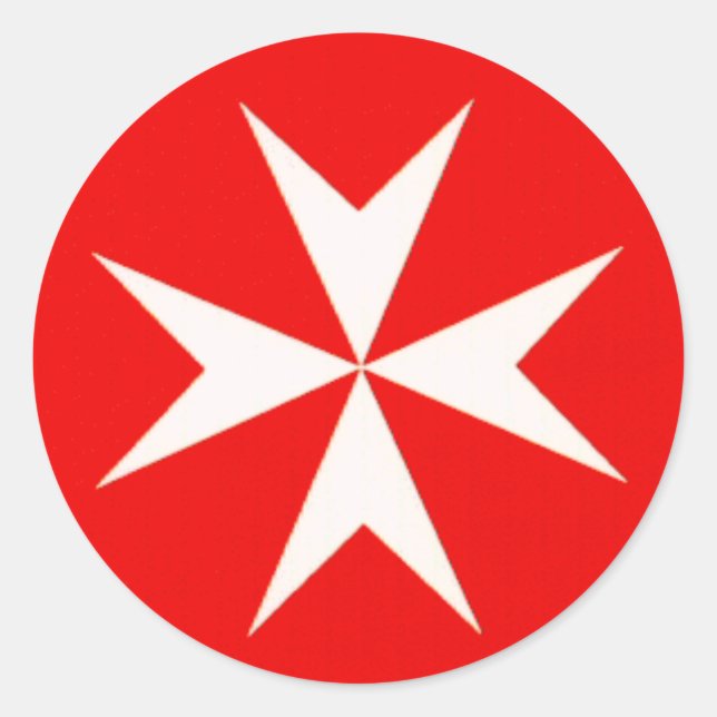 Adesivo Redondo Cruz maltesa (Frente)