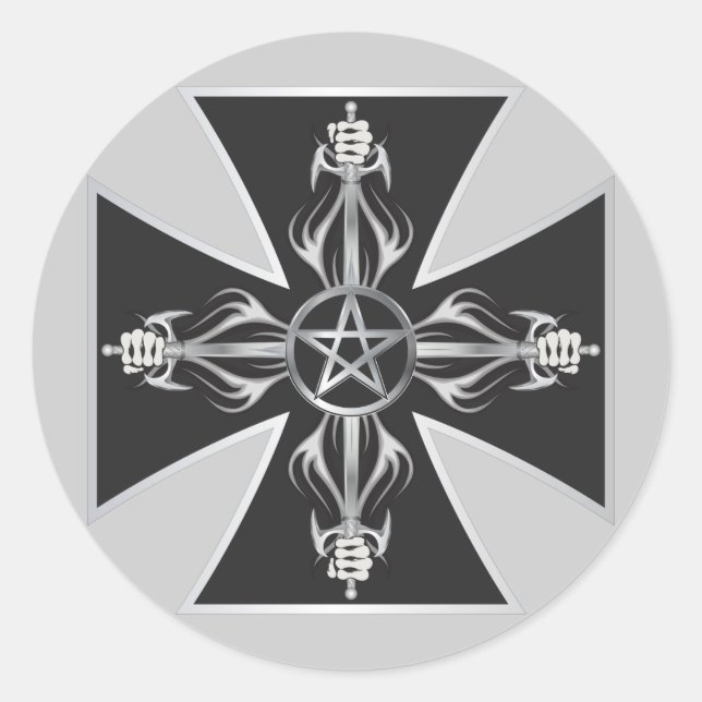 Adesivo Redondo Cruz maltesa (Frente)