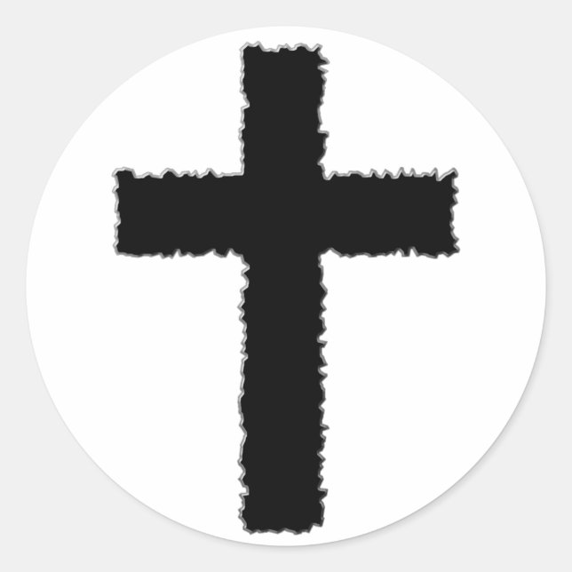 Adesivo Redondo cruz rasgada (Frente)