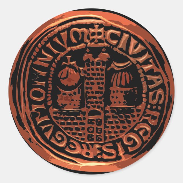 Adesivo Redondo Cruzada perdida (Frente)