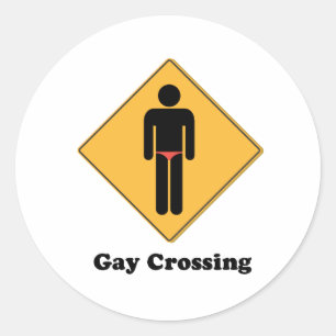 Adesivo Redondo Cruzamento Gay