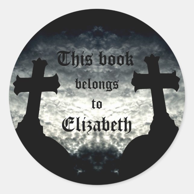 Adesivo Redondo Cruzamentos gêmeos Este livro pertence a (Frente)