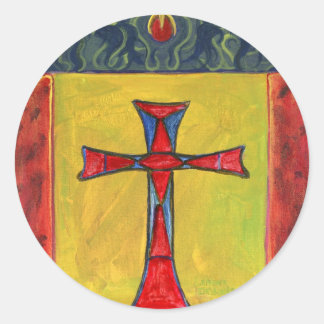 Adesivo Redondo Cruzar Cobra Estilo Medieval Design