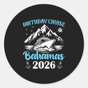 Adesivo Redondo Cruzeiro de Aniversário Byhamas 2026 Cruzeiro Fami