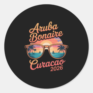 Adesivo Redondo Cruzeiro de Família Aru Bonaire Curaçao Amigos 202