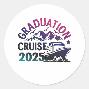 Adesivo Redondo Cruzeiro de Graduação 2025, Trip de Verão