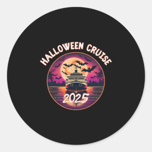 Adesivo Redondo Cruzeiro de Halloween 2025 Luar Navio Oceano Byts