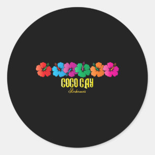Adesivo Redondo Cruzeiro de Vacinas Familiares das Bahamas de Coco