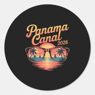 Adesivo Redondo Cruzeiro do Canal do Panamá 2026 Viagem em Família