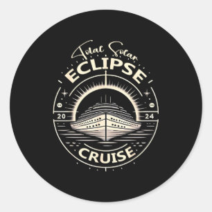 Adesivo Redondo Cruzeiro Eclipse 2024 Engraçado Eclipse Solar Tota