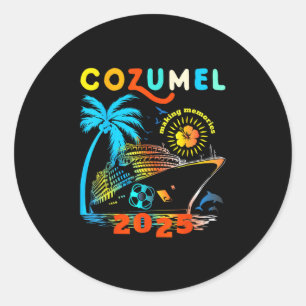 Adesivo Redondo Cruzeiro em Cozumel 2025 Navegando pelo México Coz