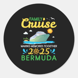 Adesivo Redondo Cruzeiro em Família 2025 Bermudas Criando Memórias