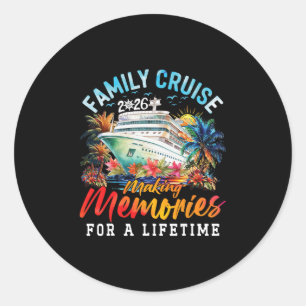 Adesivo Redondo Cruzeiro em Família 2026 Criando Memórias Cruisin