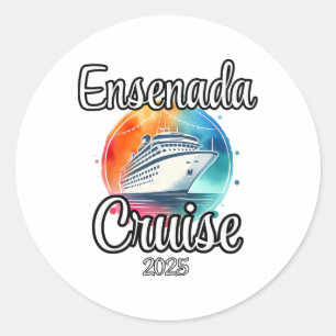 Adesivo Redondo Cruzeiro Ensenada 2025 Férias Familiares Coordenid