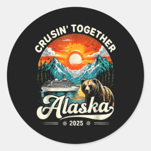 Adesivo Redondo Cruzeiro Familiar Cruisin Together Alasca 2025