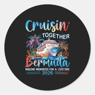Adesivo Redondo Cruzeiro Familiar Cruisin' Together Bermudas 2026