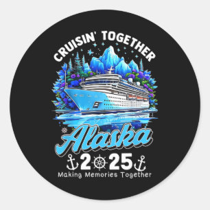 Adesivo Redondo Cruzeiro Familiar no Alasca 2025 Cruzeiro no Alasc