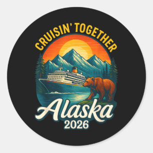 Adesivo Redondo Cruzeiro no Alasca 2026 Cruisin Together Correspon