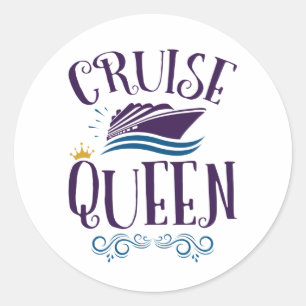 Adesivo Redondo Cruzeiro Queen Cute Cruise Women
