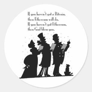 Adesivo Redondo Crypto Christmas Carol