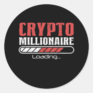 Adesivo Redondo Crypto Millionaire Funny Bitmoeda Crypto
