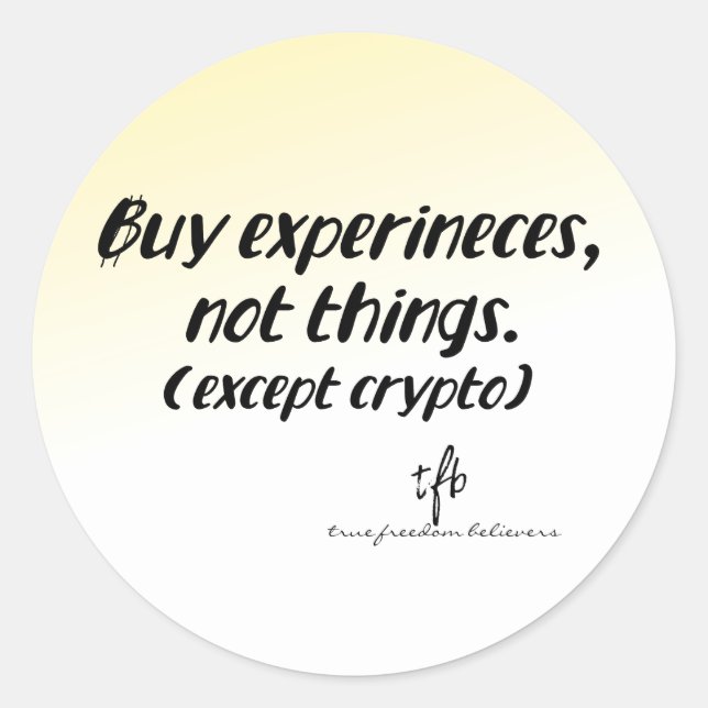 Adesivo Redondo Cryptocurrency vs. Things Gold Tint (Frente)