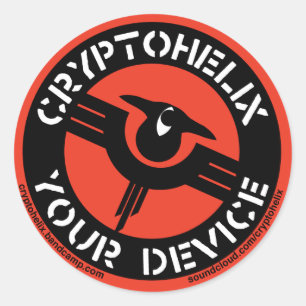 Adesivo Redondo Cryptohelix - Seu dispositivo - Stickers (RED)
