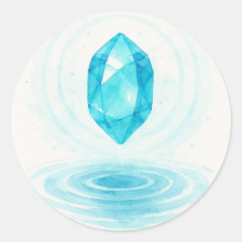 Adesivo Redondo Crystal and Water Sticker – Peaceful Energy Aesthe