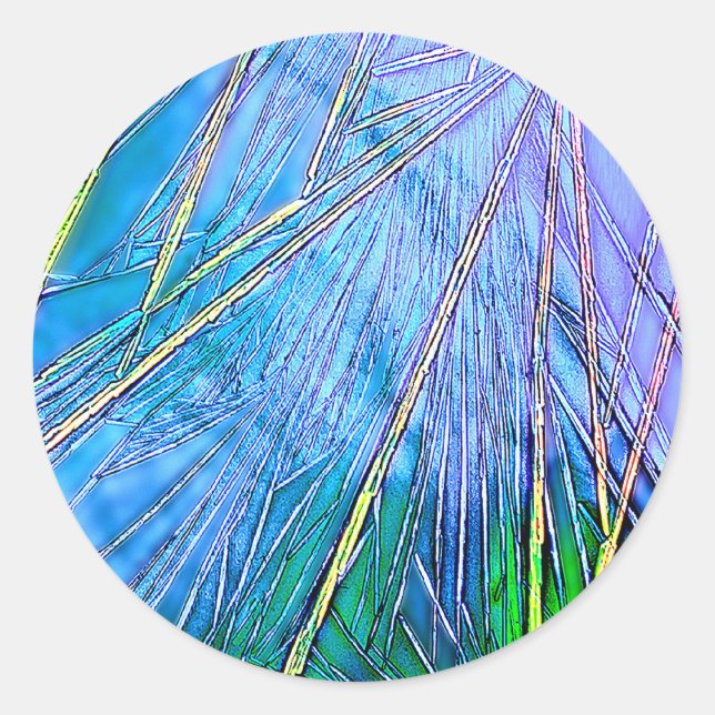 Adesivo Redondo Crystal Art: Blue Crystal (Frente)