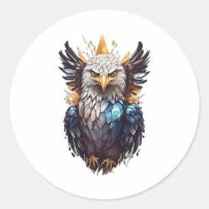 Adesivo Redondo Crystal Eagle