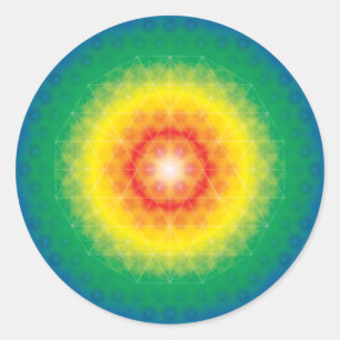 Adesivo Redondo Crystal Mandala