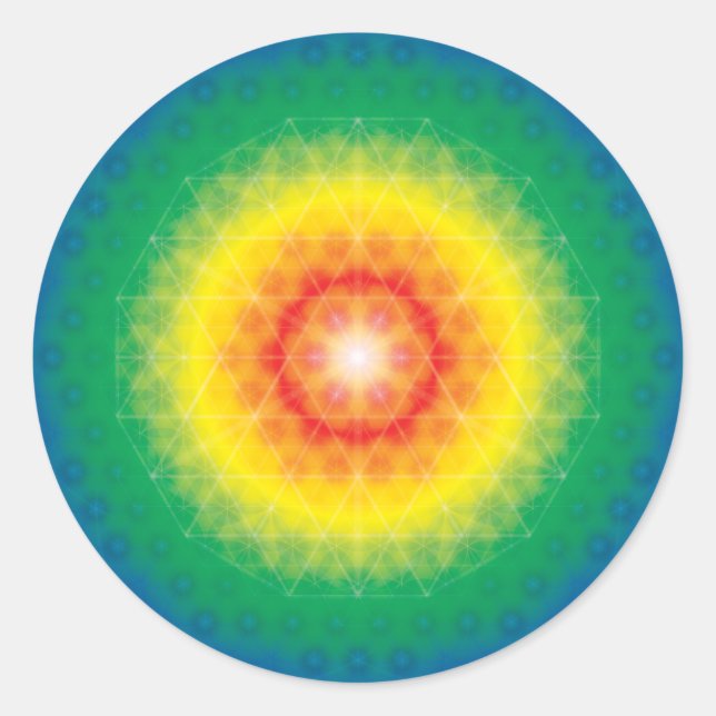 Adesivo Redondo Crystal Mandala (Frente)