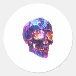 Adesivo Redondo Crystal Skull Entity