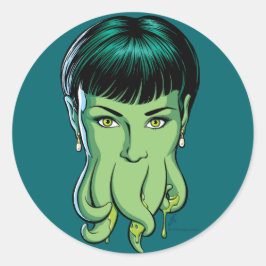 Adesivo Redondo Cthulhu Girl Sticker