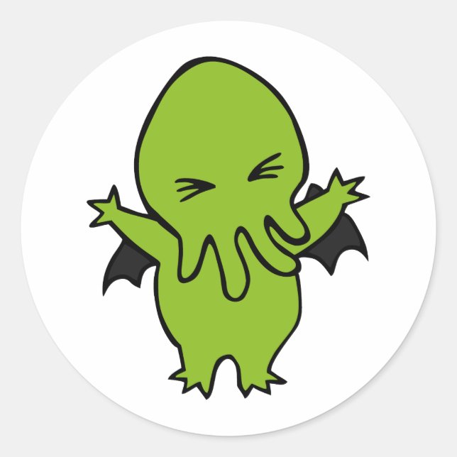 Adesivo Redondo Cthulie (Frente)