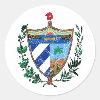 Adesivo Redondo Cuba Casaco de Armas