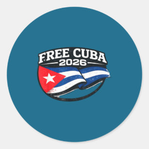 Adesivo Redondo Cuba Cuba Livre Doutrina Monroe