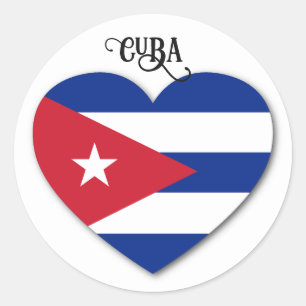 Adesivo Redondo Cuba Love