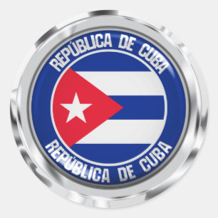 Adesivo Redondo Cuba Round Emblem