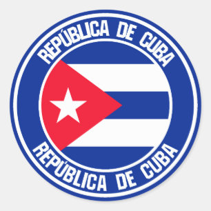 Adesivo Redondo Cuba Round Emblem