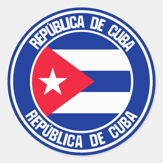 Adesivo Redondo Cuba Round Emblem (Frente)