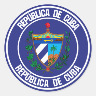 Adesivo Redondo Cuba Round Emblem