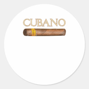 Adesivo Redondo Cubano Cubano Cigar Tee Gift para Homens