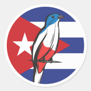 Adesivo Redondo Cubano Trogão Tocororo Animal Nacional Cubano
