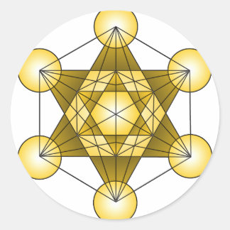 Adesivo Redondo Cubo de Metatron